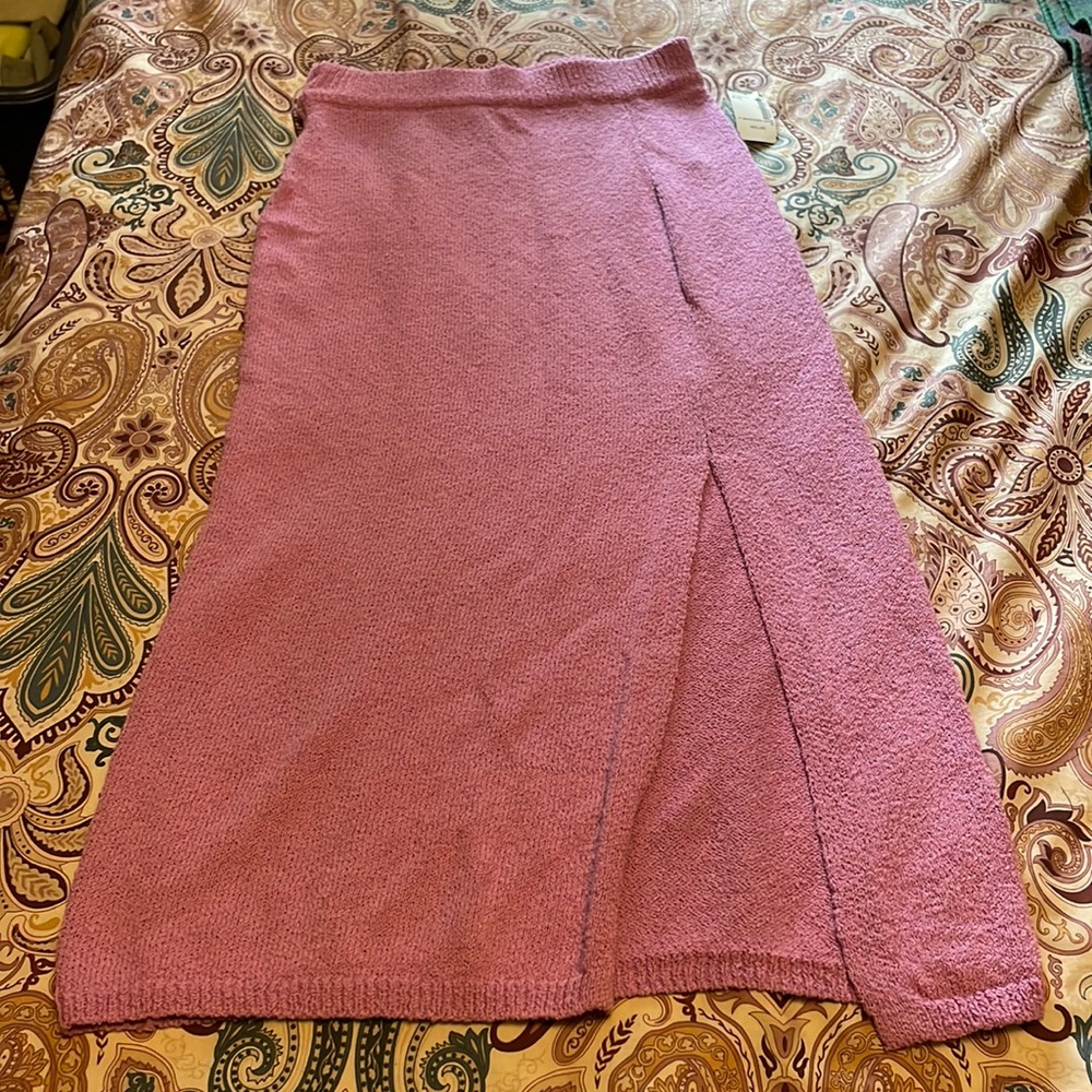 NWT JJXX lilac knit pencil skirt with slit on side